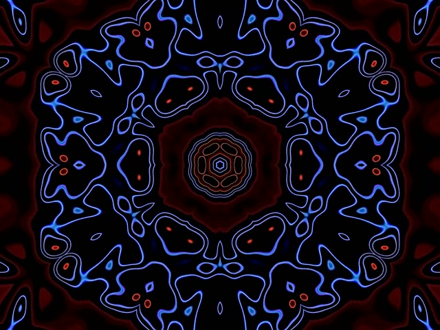 Túnel Neón Floración Calidoscopio 60fps 4:3 Classic Protector de Pantalla Vj Loop