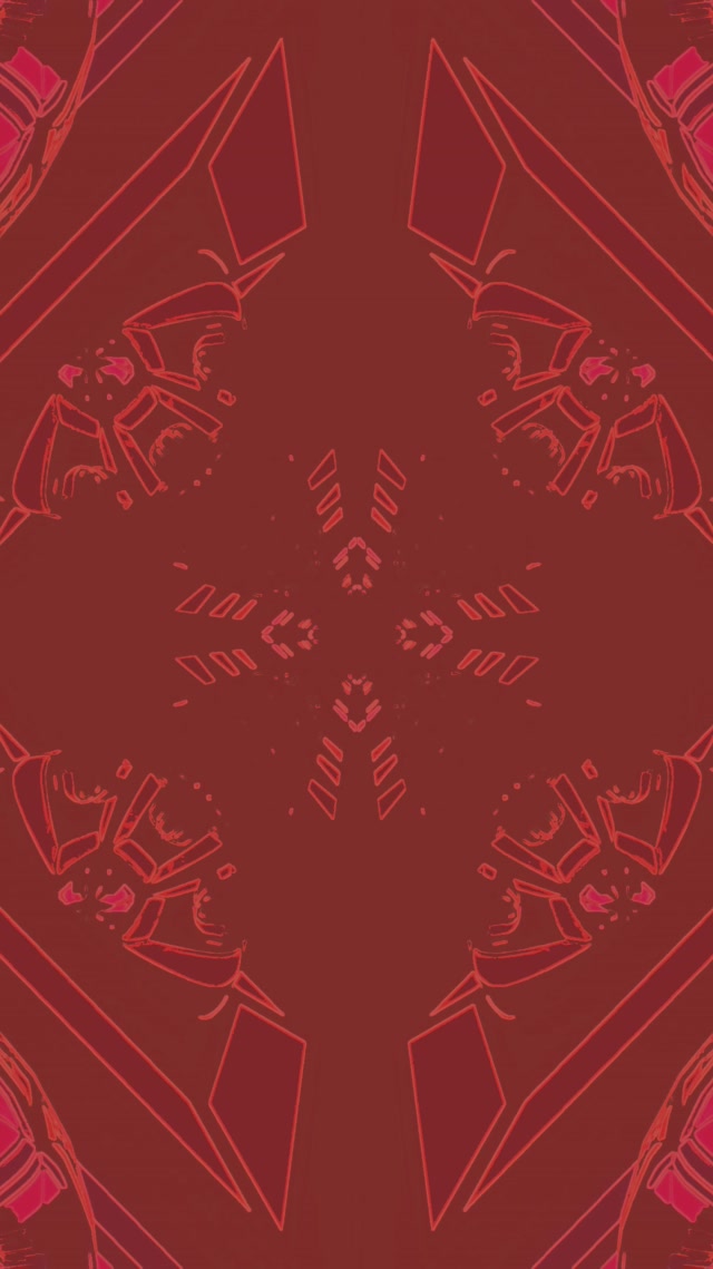 Túnel Neón Vermello Caleidoscopio Diamante VJ Loop 9:16 Reels 60fps Protector