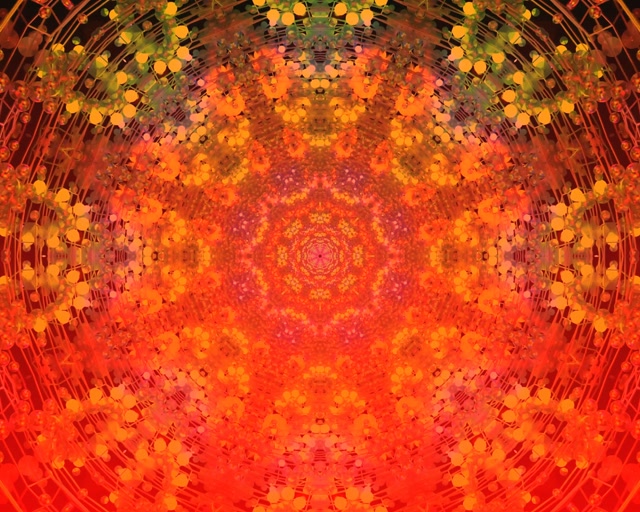 Túnel Neón Vermello Mandala Explosión VJLoops 5:4 Industrial 60fps Protector de Pantalla