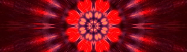 Túnel Neón Vermello Fractal Caleidoscopio Estoupido 32:9 Super Ultrawide 60fps Salvapantallas VJ Loop