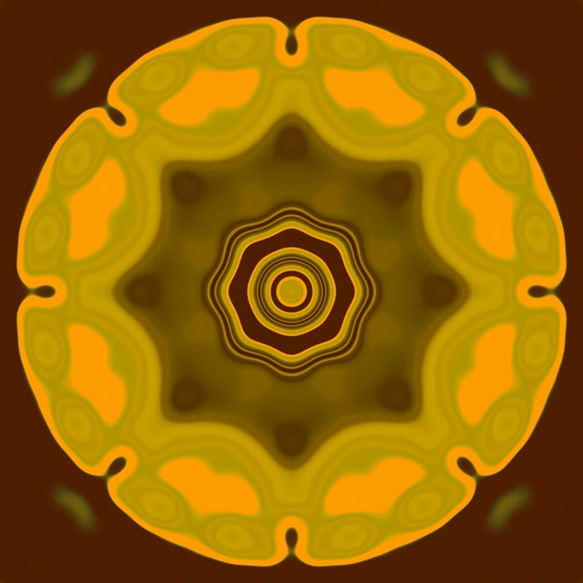 Mandala Dourada Túnel Neón Protector de Pantalla 1:1 Square 60fps VJ Loop