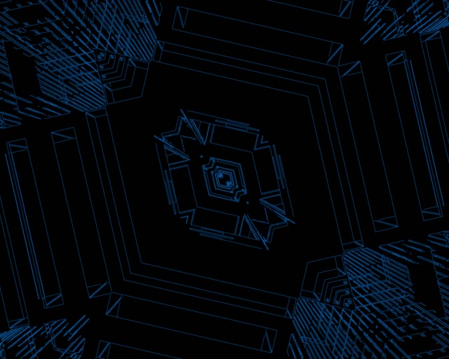Túnel Neón Azul Protector de Pantalla 5:4 Industrial 60fps VJ Loop PC Laptop