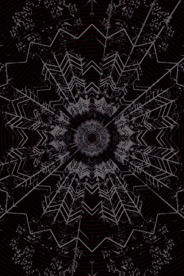 Fractal Escuro Mandala Túnel Neón 2:3 Retrato Foto 60fps Salvapantallas Vj Loop