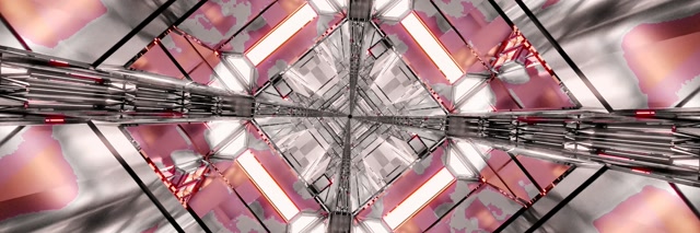 Vj loop Túnel Neón 3:1 Triple Wide 60fps Salvapantallas Rosa Diamante Grella