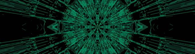 Túnel Neón Verde Caleidoscopio Estoupido VJLoops 60fps 32:9 Super Ultraancho Protector