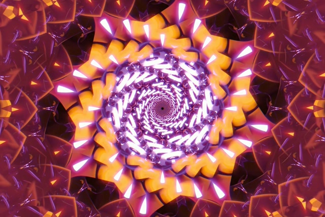 Spiraling Purple Neon Tunnel 3:2 Surface 60fps VJ Loop Screensaver