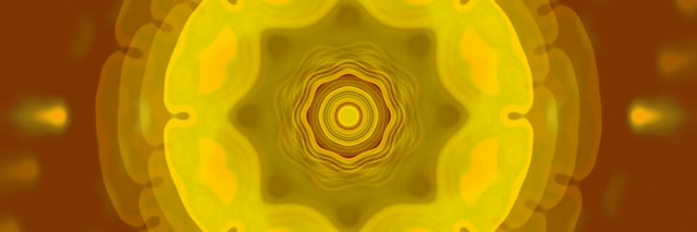 Hypnotic Golden Concentric Circles Neon Tunnel 3:1 Ultrawide 60fps VJ Loop Screensaver