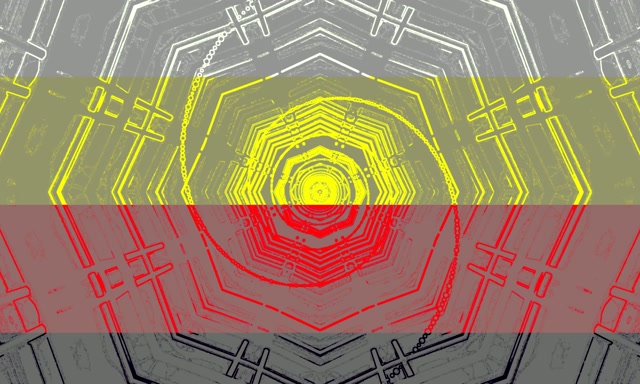 Túnel de Neón Vórtice Pentágono Cian Verde Vj Loop 5:3 Wide 60fps Protector de Pantalla