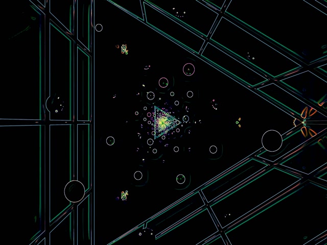 Túnel Neón Círculos Verdes 4:3 Classic 60fps Protector de Pantalla VJ Loop