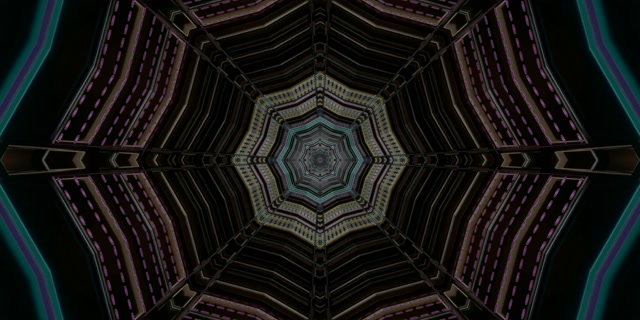 Túnel Neón Octógono Protector de Pantalla 2:1 Univisium 60fps VJ Loop PC