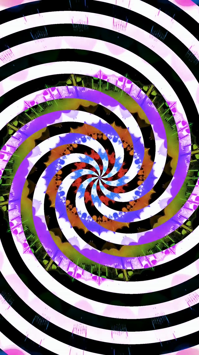 Túnel Neón Vórtice Espiral Hipnótico VjLoops 9:16 Reels 60fps Protector de Pantalla