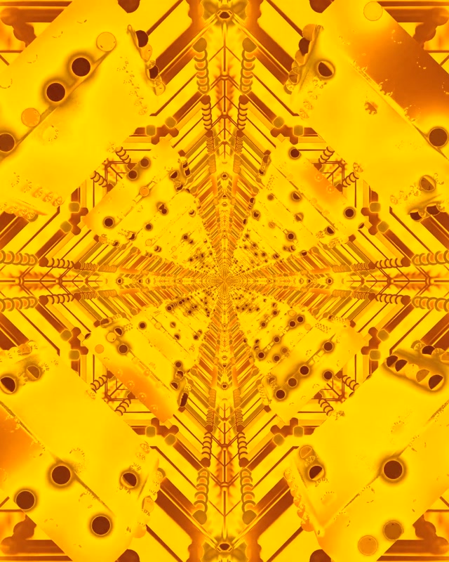 Salvapantallas Túnel Neón Dourado 60fps 4:5 Instagram VJ Loop PC Laptop