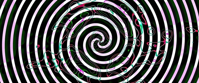 Túnel Neón Espiral Hipnótica Negro Branco Rosa Vórtice Protector Pantalla 2.39:1 Cinemascope 60fps VJLoops