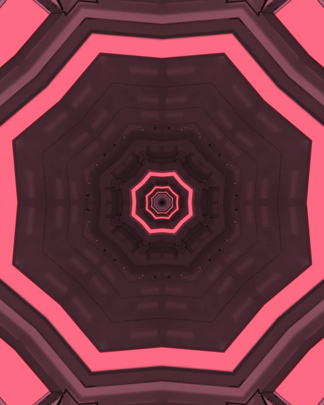 Túnel Neón Vórtice Octágono Rosa Vj Loop 4:5 Instagram 60fps Protector de Pantalla