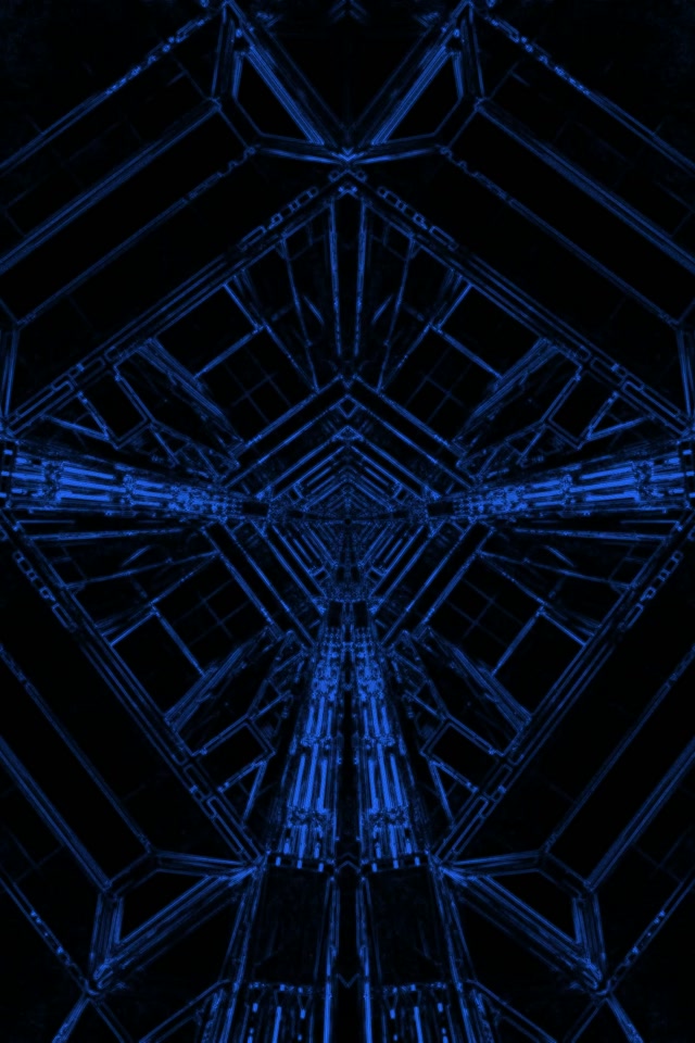 Túnel Neón Azul Protector de Pantalla 60fps 2:3 Photo Portrait VJ Loop