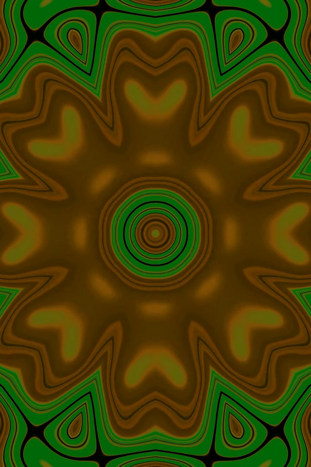 Túnel Neón Verde Mandala Engranaxe 2:3 Foto Retrato 60fps Protector de Pantalla VJLoops