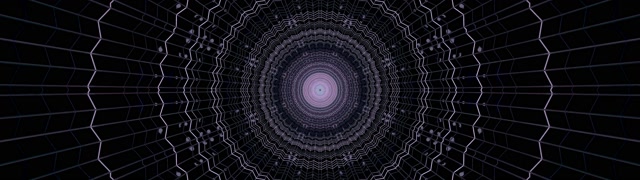 Túnel Neón Morado Hexágono Vórtice Protector de Pantalla 32:9 Super Ultrawide 60fps Vj Loop