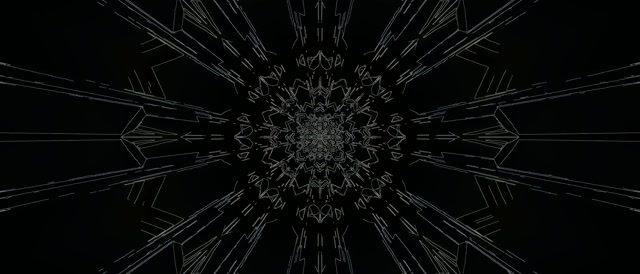 Túnel Neón Xeométrico Escuro Protector de Pantalla 21:9 Ultraancho 60fps VJ Loop PC