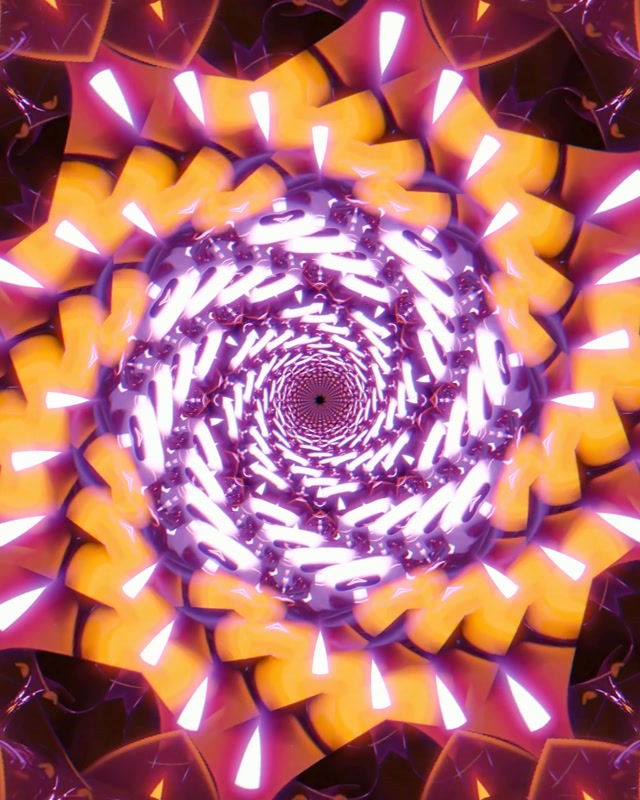 Pulsating Neon Tunnel Vortex | 4:5 Instagram | 60fps Screensaver Loop