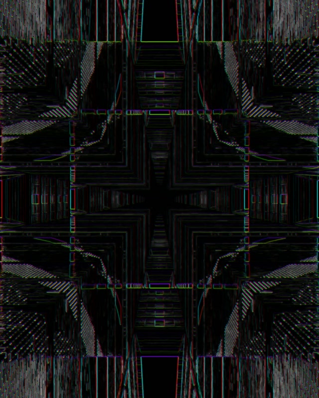 Symmetrical Neon Tunnel VJ Loop 4:5 Instagram 60fps Screensaver