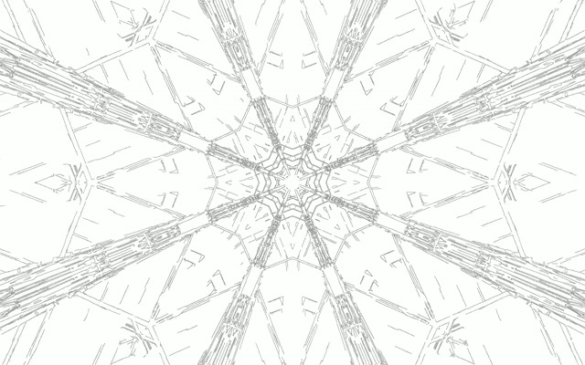 מנהרת ניאון פרקטל כוכב פיצוץ VJ Loop 60fps 16:10 MacBook שומר מסך