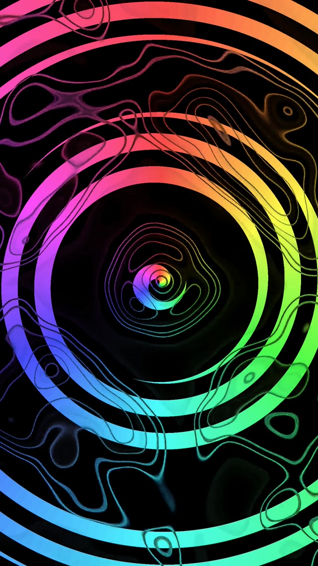 9:16 Reels | 60fps Neon Tunnel Screensaver - Pulsating Chromatic Spiral VJ Animation