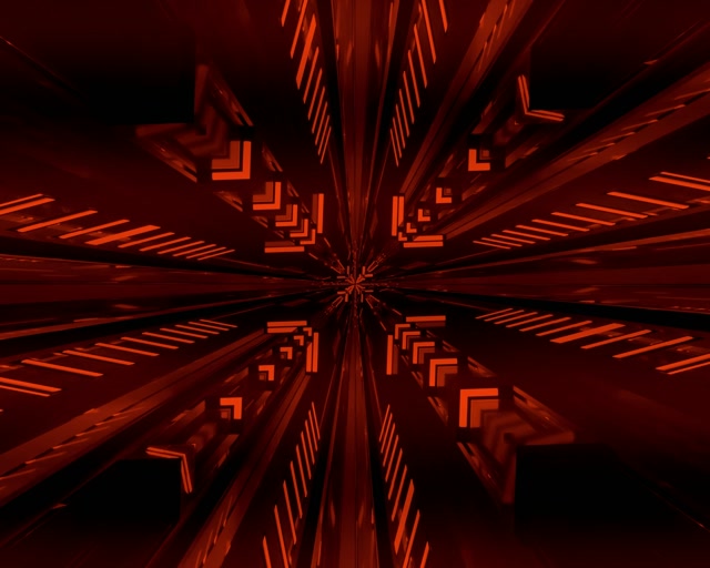 Neon Tunnel Red Angular Burst 5:4 industrial 60fps Screensaver Vj Loop