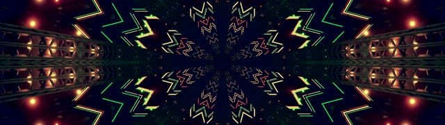 מנהרת ניאון Zigzag ירוק אדום Screensaver 32:9 Super Ultrawide 60fps VJ Loop