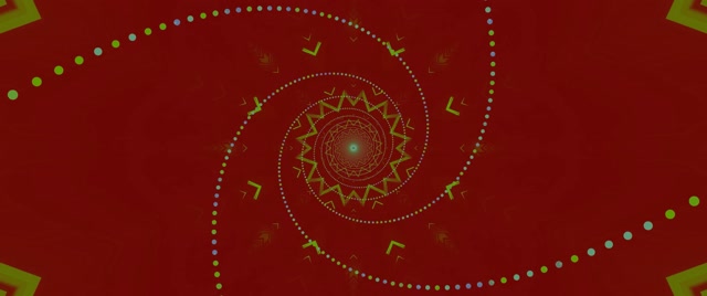 נאון טאנל קליידוסקופ כוכב מנדלה VJ Loop 2.39:1 Cinemascope 60fps שומר מסך