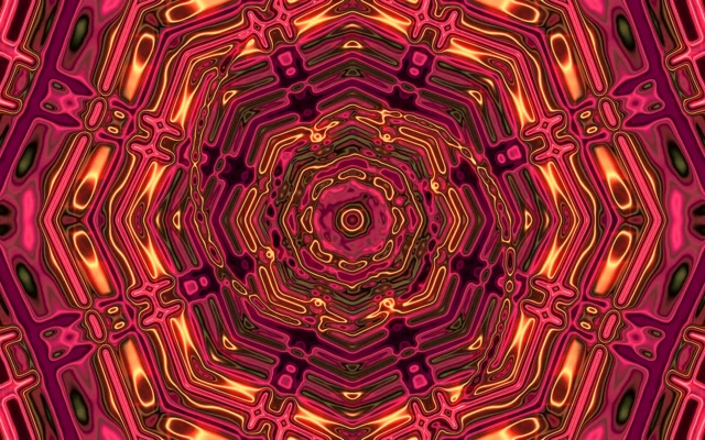 Neon Tunnel Fractal Octagon Loop | VJ Loop | 16:10 MacBook 60fps Screensaver