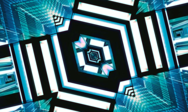 VJLoops מנהרת נאון מערבולת משושה ספירלה 5:3 רחב 60fps שומר מסך