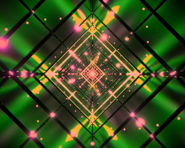 Neon Tunnel Diamond Grid Vortex Vj Loop 60fps 5:4 industrial Screensaver