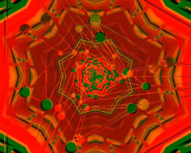 Pulsating Hexagon Neon Tunnel VJ Loop 5:4 Industrial 60fps Screensaver