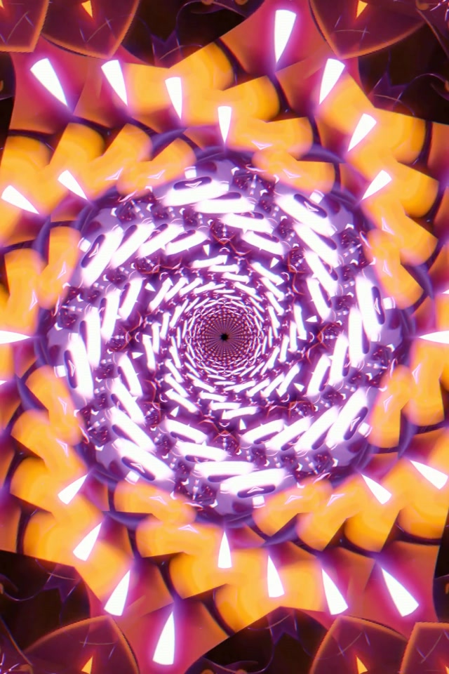 Spiraling Neon Tunnel Vortex | 9:16 Portrait 60fps Screensaver Loop