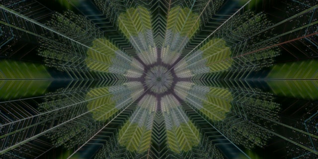 Kaleidoscope Neon Tunnel VJ Loop 2:1 Univisium 60fps Screensaver Motion Background