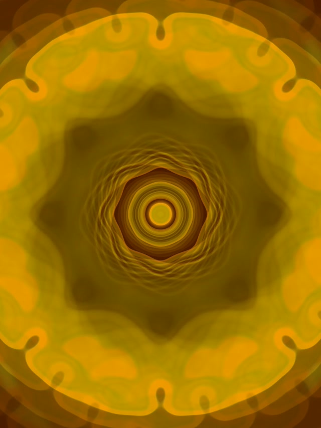 Concentric Golden Neon Tunnel 3:4 iPad Portrait 60fps Screensaver VJ Loop