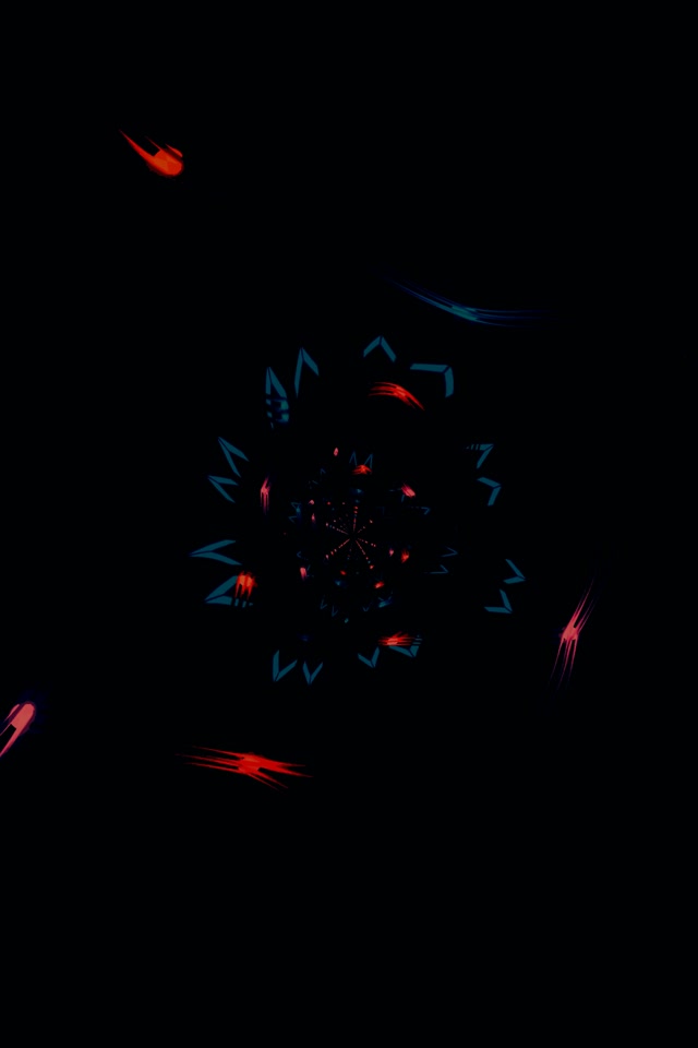 מנהרת ניאון VJ Loop | אפל קליידוסקופ ספירלה | 2:3 Portrait 60fps Screensaver