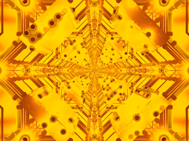 Golden Neon Tunnel שומר מסך 4:3 Classic 60fps VJ Loop PC Laptop