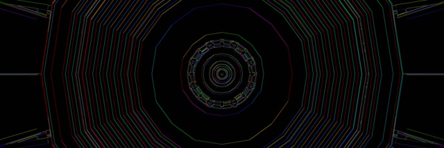 מנהרת ניאון ספירלה מערבולת VJ Loop 3:1 Triple Wide 60fps שומר מסך