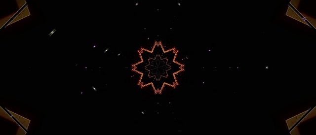 נאון טאנל קליידוסקופ כוכב פיצוץ VJ Loop 21:9 Ultrawide 60fps שומר מסך