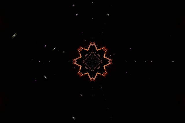 מנהרת ניאון כוכב קלידוסקופ VJ Loop 3:2 surface 60fps שומר מסך