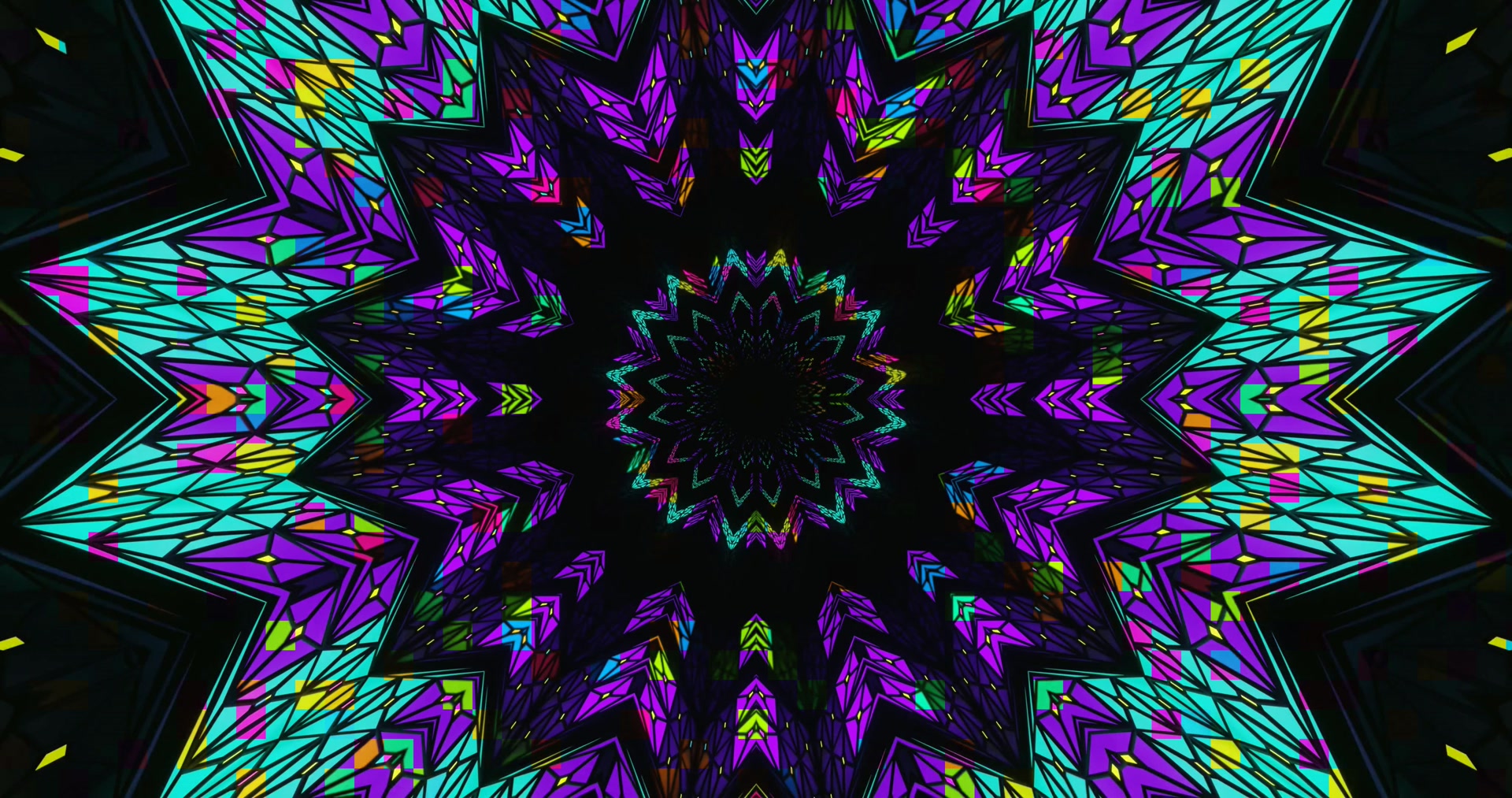 Neon Tunnel कैलाइडोस्कोप 4K UHD 60fps Screensaver VJ Loop