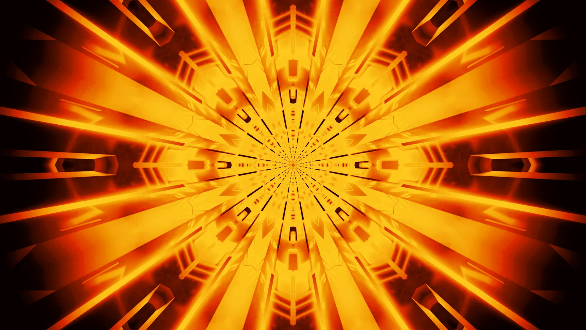 Orange Neon Tunnel VJ Loop 4k UHD 60fps Screensaver PC