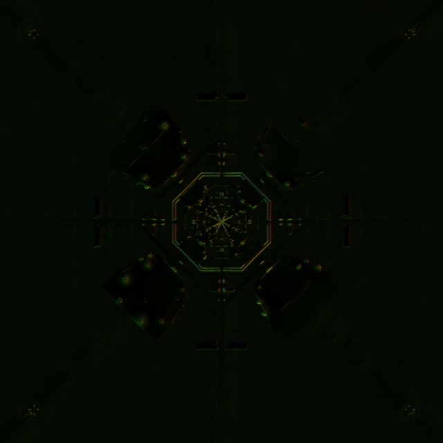 Octagonal Neon Tunnel Vortex | 1:1 Square 60fps Screensaver Loop