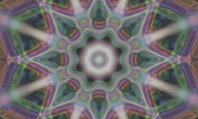 Neon Tunnel Kaleidoscope Vortex 5:3 Wide 60fps Screensaver Loop