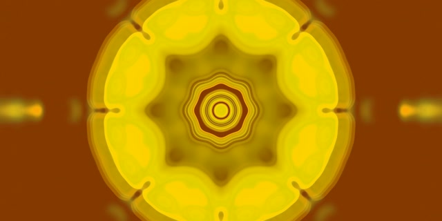 Yellow concentric octagon neon tunnel vj loop 2:1 univisium 60fps screensaver