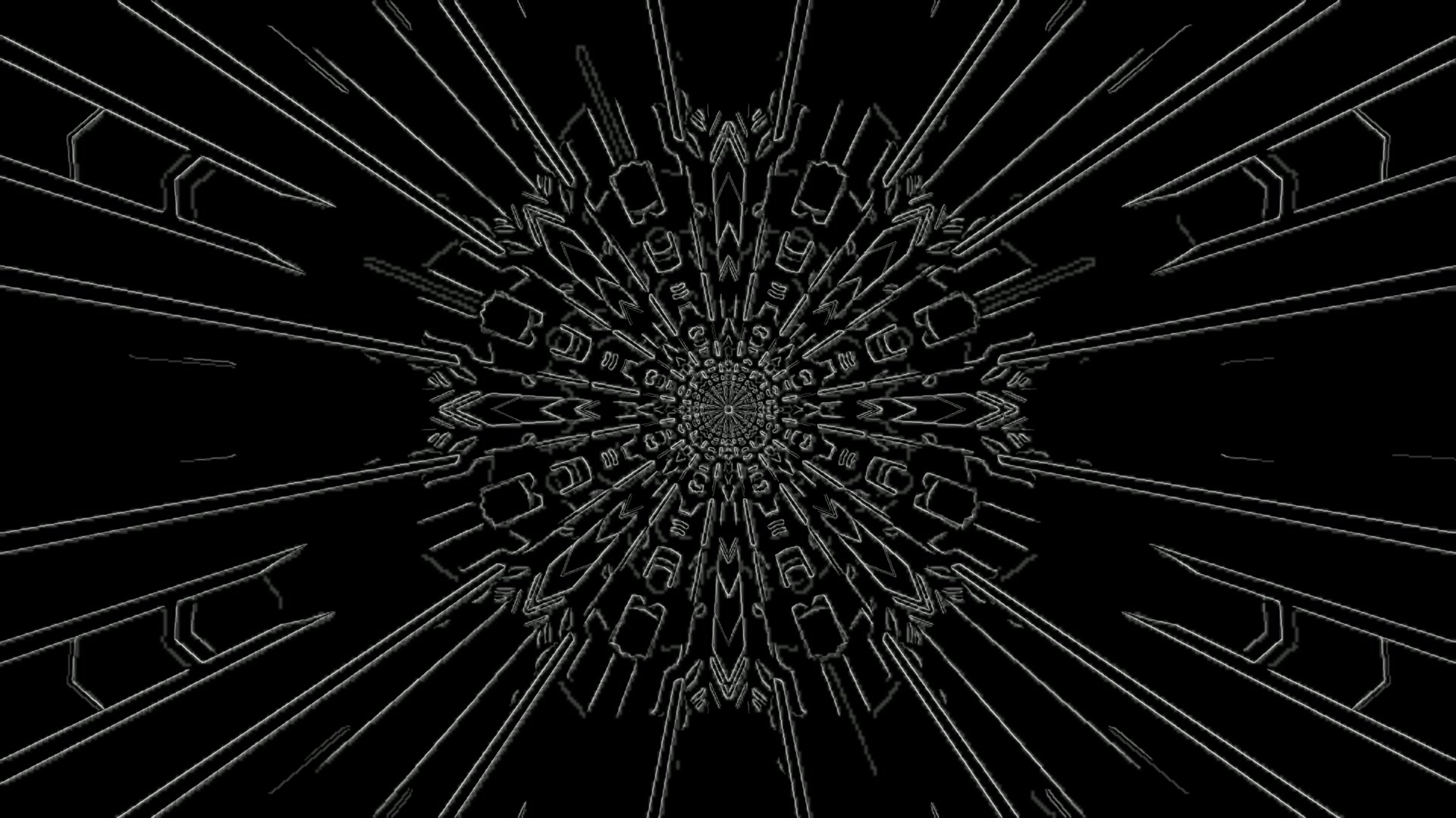 Svijetleća Mandala Tunel Čuvar Zaslona 4K UHD 60fps Živa Pozadina PC