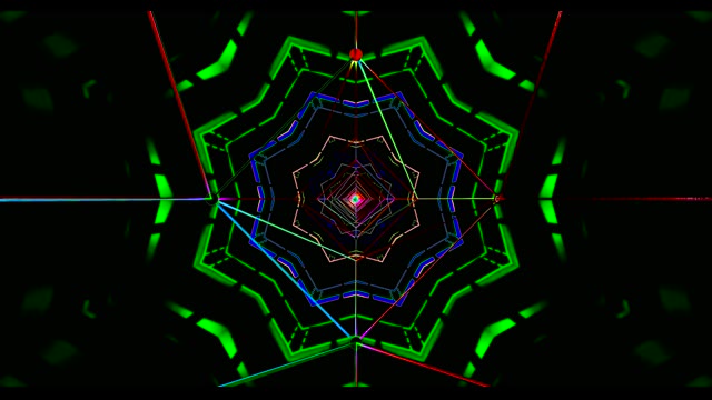 Psihodelični Kaleidoskop Zvjezdani Prasak - Živa Glitch Umjetnost VJLoops