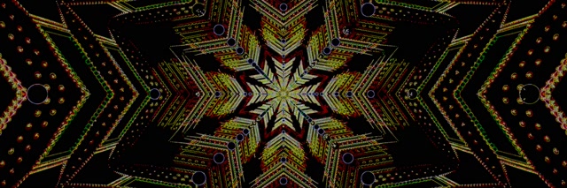 Neon Tunel Zvijezda Kaleidoskop Čuvar Ekrana 3:1 Trostruko Širok 60fps VJ Loop