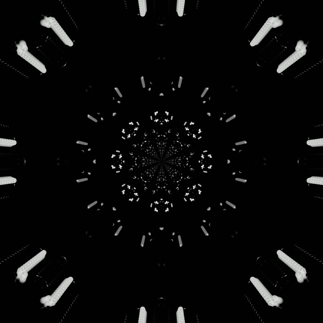 Neon Tunnel Fractal Kaleidoscope Burst VJ Loop 1:1 Square 60fps Screensaver